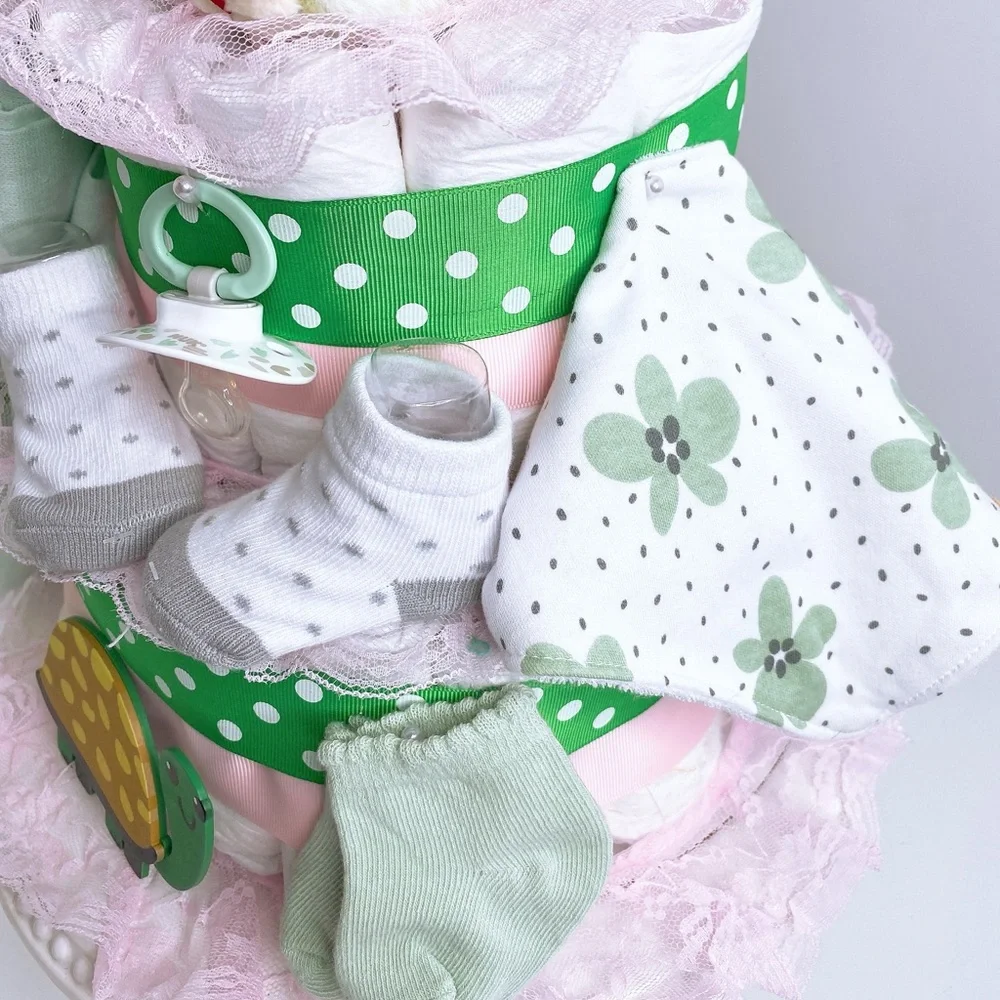 Turtle Diaper Cake, Baby Shower Gift